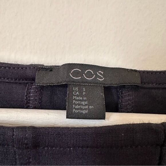COS Women's Peplum Long Sleeve Top Size S Navy Blue - Picture 3 of 4